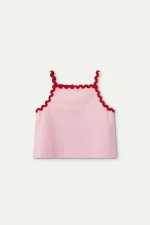 Pink picunela strappy top COMPANIA FANTASTICA SS25 - Image 2