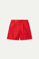 Κόκκινο σορτς με κουμπί COMPANIA FANTASTICA SS25 - Image 2