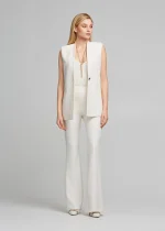 Long vest with stand-up collar LYNNE SS25 - Image 3