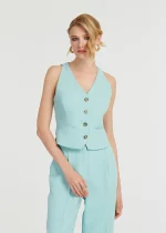 Γιλέκο κρεπ μεσάτο LYNNE SS25 - Image 3