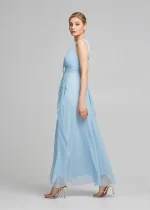 Φόρεμα μακρύ με τούλι και V ντεκολτέ LYNNE SS25 - Image 3