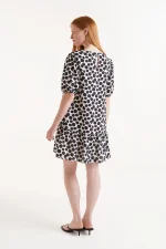 Short dress with Terrazzo print COMPANIA FANTASTICA SS25 - Image 3
