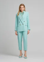 Σακάκι σταυρωτό κρεπ άνετης γραμμής LYNNE SS25 - Image 4