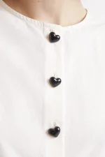 White button down sleeveless top COMPANIA FANTASTICA SS25 - Image 4
