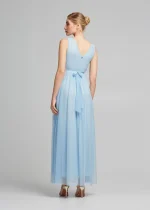 Φόρεμα μακρύ με τούλι και V ντεκολτέ LYNNE SS25 - Image 5