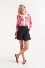 Μαύρο σορτς με κουμπί COMPANIA FANTASTICA SS25 - Image 5