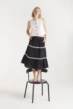 White button down sleeveless top COMPANIA FANTASTICA SS25 - Image 6