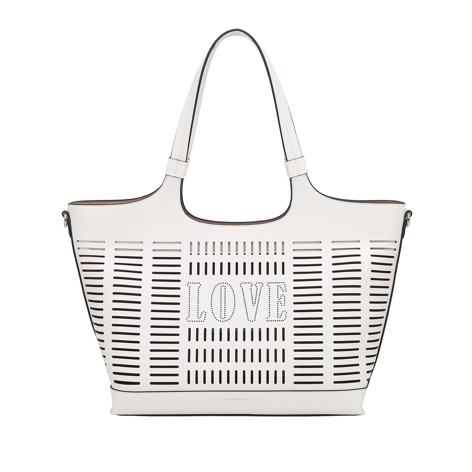 1 (1) White Nina Shopper Laser-Cut LE PANDORINE SS25 - Image 1