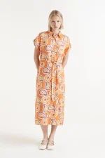 Ameba print midi shirt dress COMPANIA FANTASTICA SS25