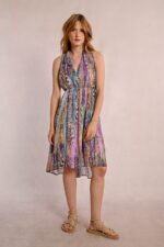 Κοντό πλισέ εμπριμέ φόρεμα MOLLY BRACKEN SS25