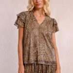 Leopard blouse MOLLY BRACKEN SS25