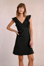 Short dress, lace-up back MOLLY BRACKEN SS25