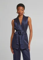 Metallic vest with pockets LYNNE SS25 - Image 2