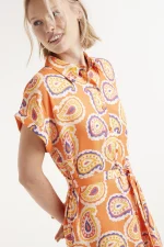 Ameba print midi shirt dress COMPANIA FANTASTICA SS25 - Image 4