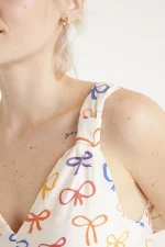 Φόρεμα με στάμπα φιόγκους COMPANIA FANTASTICA SS25 - Image 4