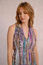Κοντό πλισέ εμπριμέ φόρεμα MOLLY BRACKEN SS25 - Image 4
