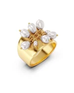 Pearl Signet Ring Gold EDBLAD SS25