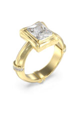 STEEL BAMBOO Δαχτυλίδι Χρυσό Με Πέτρα GUESS SS25