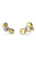 STEEL PANAREA Gold Pebbles Earrings With Stones GUESS SS25