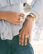 Pearl Signet Ring Gold EDBLAD SS25 - Image 3