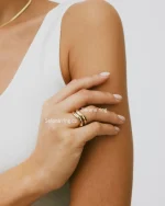 Selena Ring CZ Gold EDBLAD SS25 - Image 4