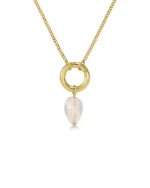 Beach Crystal Necklace Pink Gold EDBLAD SS25