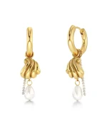 Beach Pearls Hoops Offwhite Gold EDBLAD SS25