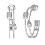 STEEL 4G LIGHT Κρίκοι Ασημένιοι Με Πέτρες GUESS SS25