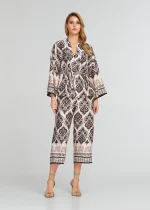 Ζακέτα εμπριμέ με σατέν όψη LYNNE SS25 - Image 2