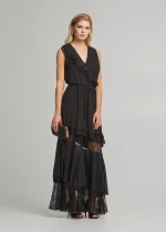Maxi dress with ruffles and lace LYNNE SS25 - Image 2