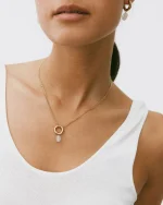 Beach Crystal Necklace Pink Gold EDBLAD SS25 - Image 3