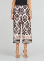 Εμπριμέ παντελόνι με σατέν όψη LYNNE SS25 - Image 3