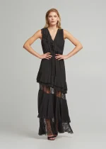 Maxi dress with ruffles and lace LYNNE SS25 - Image 3
