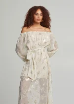 Μάξι έξωμο lurex φόρεμα LYNNE SS25 - Image 4