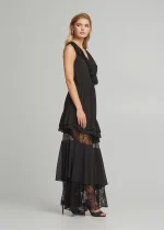 Maxi dress with ruffles and lace LYNNE SS25 - Image 4
