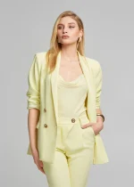 Comfortable crepe double-breasted jacket LYNNE SS25 - Image 4