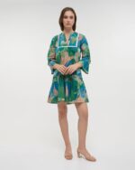 SHORT DRESS WITH 3/4 SLEEVE BLE SS25