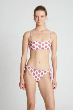 Μπικίνι τοπ με στάμπα Strawberry Beach σε ίσια γραμμή COMPANIA FANTASTICA SS25