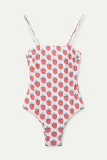 Strawberry Beach print straight neckline swimsuit COMPANIA FANTASTICA SS25 - Image 2