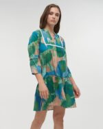 SHORT DRESS WITH 3/4 SLEEVE BLE SS25 - Image 3