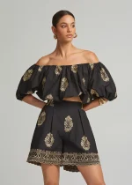 Έξωμη λούρεξ κροπ μπλούζα LYNNE SS25 - Image 3