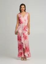 Μάξι εμπριμέ φόρεμα με βολάν LYNNE SS25 - Image 2