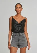 Metallic draped blouse LYNNE FW25-26 - Image 3