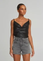 Metallic draped blouse LYNNE FW25-26 - Image 4