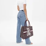 Μπορντό τσάντα αγορών roxy μεγάλη LE PANDORINE FW25-26 - Image 4