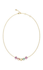 STEEL MAMOUNIA Κολιέ Χρυσό Με Πολύχρωμες Πέτρες Και Λογότυπο GUESS FW25-26