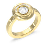 STEEL MAJORELLE Δαχτυλίδι Χρυσό Με Πέτρες Και Λογότυπο GUESS FW25-26