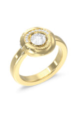 STEEL MAJORELLE Gold Ring With Stones And Logo GUESS FW25-26