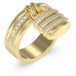 STEEL MY SECRET Δαχτυλίδι Χρυσό Με Λουκετάκι Με Πέτρες GUESS FW25-26