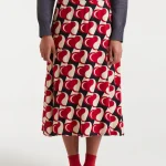 Heart Attack print midi skirt COMPANIA FANTASTICA FW25-26